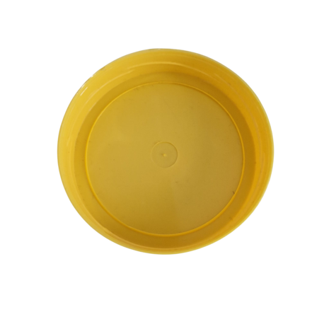 Emtrade (Nieuw) Kunststof deksel 82 mm rond pp geel, nieuw