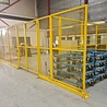 Veiligheidshekwerk hoek met deur en elektrisch slot, gebruikt Veiligheidshekwerk hoek met deur en elektrisch slot, gebruikt