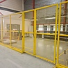 Veiligheidshekwerk hoek met deur en elektrisch slot, gebruikt Veiligheidshekwerk hoek met deur en elektrisch slot, gebruikt