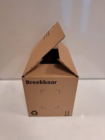 Verzenddoos 394x295x324 mm enkelgolf karton bruin met enkele plakstrip fefco 0701 nieuw