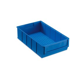 Emtrade Magazijnbak, 300x183x81 mm, blauw kunststof, nieuw Emtrade Magazijnbak, 300x183x81 mm, blauw kunststof, nieuw