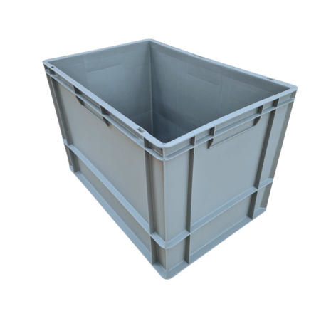 Emtrade (Nieuw) Stapelbak, 600x400x400 mm, euronorm, grijs kunststof, nieuw
