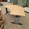 Hoekbureau 165x165 cm zwart/beuken trespa, gebruikt Hoekbureau 165x165 cm zwart/beuken trespa, gebruikt