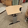 Hoekbureau 165x165 cm zwart/beuken trespa, gebruikt Hoekbureau 165x165 cm zwart/beuken trespa, gebruikt