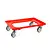 Emtrade (Nieuw) Dolly 60x40x15 rood met 4 rubberen zwenkwielen, nieuw