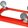 Emtrade (Nieuw) Dolly 60x40x15 rood met 4 rubberen zwenkwielen, nieuw