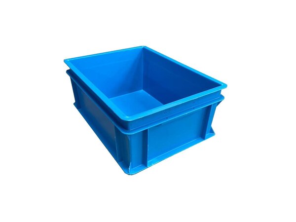 Stapelbak, 400x300x170 mm, euronorm, blauw kunststof, gebruikt