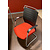 Vergaderstoel stapelbaar, zwart/rood, gebruikt Vergaderstoel stapelbaar, zwart/rood, gebruikt
