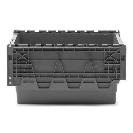 Distributiebak, 600x400x320 mm, euronorm, grijs kunststof, nieuw