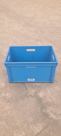 Emtrade Stapelbak, 600x400x320 mm, euronorm, blauw pp, gebruikt