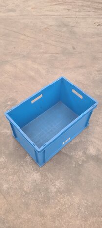 Emtrade Stapelbak, 600x400x320 mm, euronorm, blauw pp, gebruikt