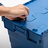 Embox Distributiebak, 600x400x516 mm, euronorm, blauw kunststof, nieuw