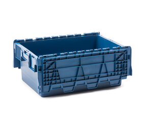 Emtrade Distributiebak 600x400x250 mm 45L Nestbaar Stapelbaar Blauw, Nieuw