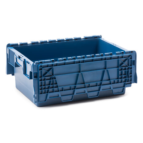 Emtrade Distributiebak 600x400x250 mm 45L Nestbaar Stapelbaar Blauw, Nieuw