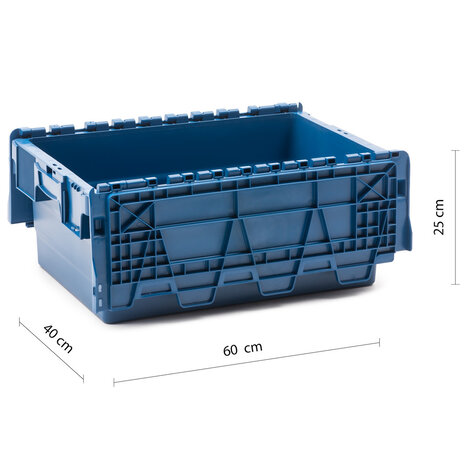 Emtrade (Nieuw) Distributiebak, 600x400x250 mm, euronorm, blauw kunststof, nieuw