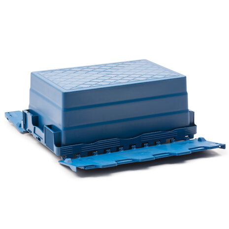 Emtrade Distributiebak 600x400x250 mm 45L Nestbaar Stapelbaar Blauw, Nieuw