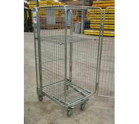 Emtrade Rolcontainer 84x71x168cm, 5-heks, Nestbaar, A-frame, gebruikt Emtrade Rolcontainer 84x71x168cm, 5-heks, Nestbaar, A-frame, gebruikt