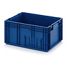 Stapelbak, 600x400x280 mm, euronorm, blauw kunststof, gebruikt