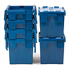 Distributiebak, 400x300x320 mm, euronorm, blauw kunststof, nieuw