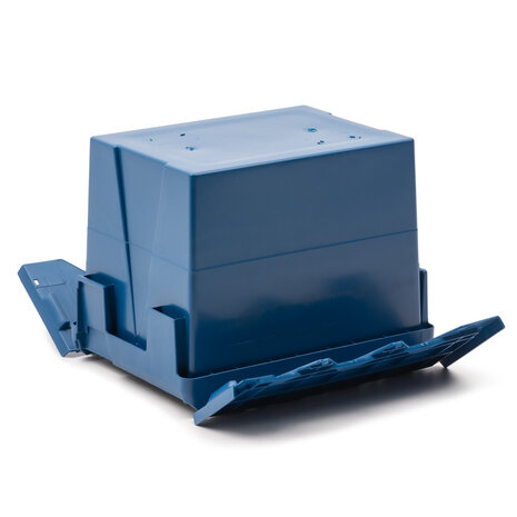 Distributiebak, 400x300x320 mm, euronorm, blauw kunststof, nieuw