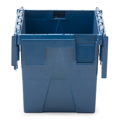 Distributiebak, 400x300x320 mm, euronorm, blauw kunststof, nieuw