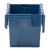 Distributiebak, 400x300x320 mm, euronorm, blauw kunststof, nieuw