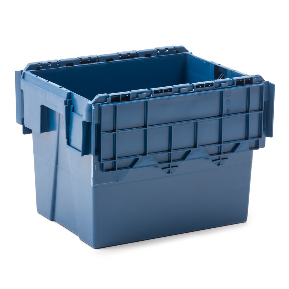Distributiebak, 400x300x320 mm, euronorm, blauw kunststof, nieuw