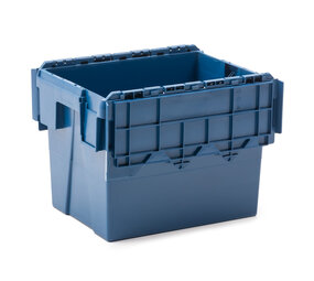 Distributiebak, 400x300x320 mm, euronorm, blauw kunststof, nieuw