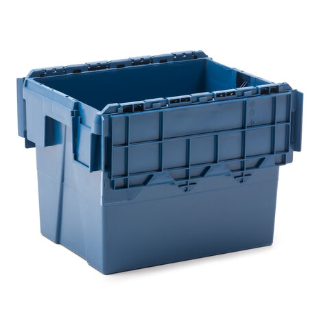 Distributiebak, 400x300x320 mm, euronorm, blauw kunststof, nieuw