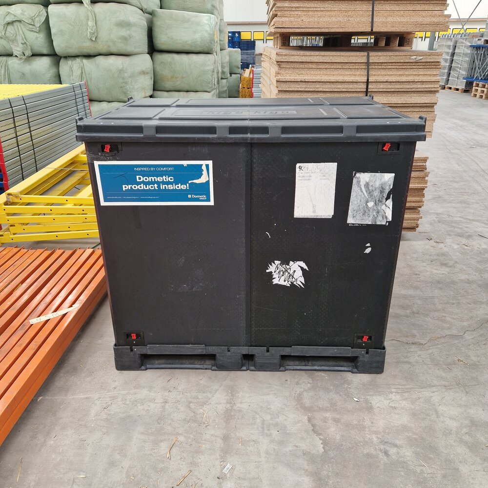 KIGA Palletbox opvouwbaar l140 x b100 x h126 cm, gebruikt