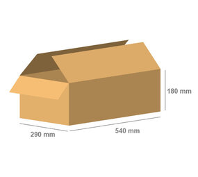 Emtrade Vouwdozen 540x290x180 mm enkelgolf+minigolf karton bruin, nieuw Emtrade Vouwdozen 540x290x180 mm enkelgolf+minigolf karton bruin, nieuw