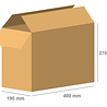 Emtrade (Nieuw) Vouwdoos 400x190x270 mm Enkelgolf Karton Bruin FEFCO 0201 Nieuw