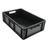 Emtrade Eurobak 60x40x18 zwart gesloten vlakke bodem, gebruikt Emtrade Eurobak 60x40x18 zwart gesloten vlakke bodem, gebruikt