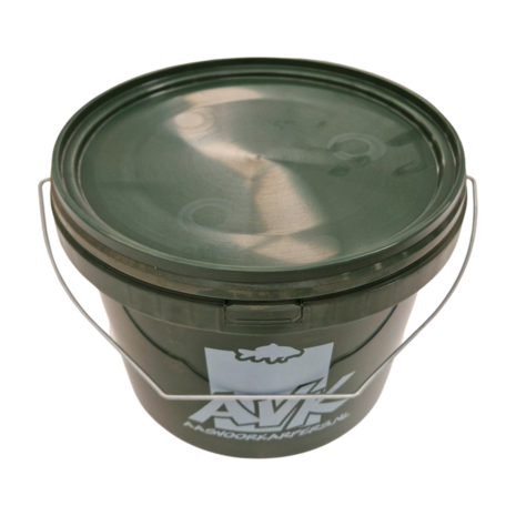 5.8 liter emmer met deksel, donkergroen, met opdruk, nieuw 5.8 liter emmer met deksel, donkergroen, met opdruk, nieuw