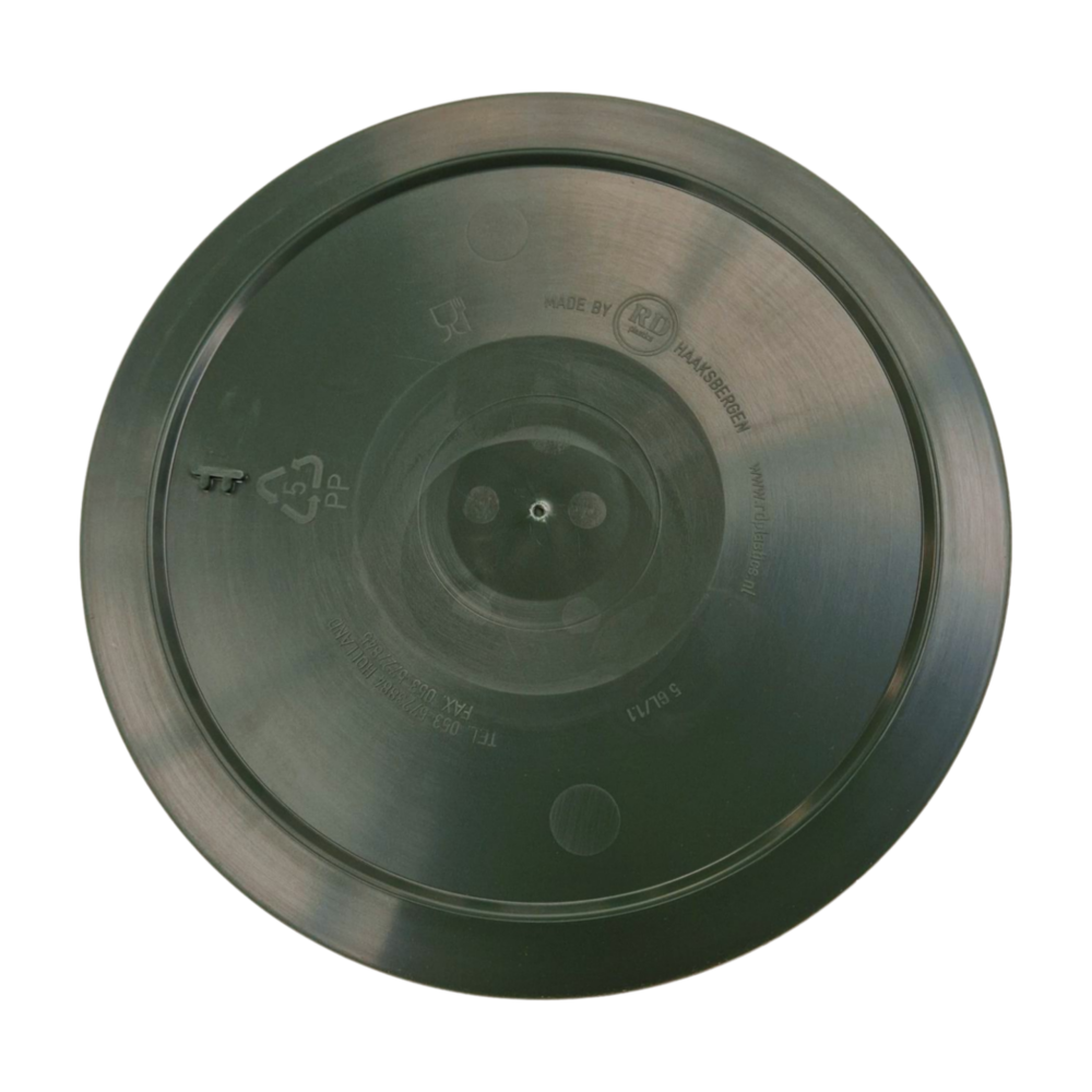 5.8 liter emmer met deksel, donkergroen, met opdruk, nieuw 5.8 liter emmer met deksel, donkergroen, met opdruk, nieuw