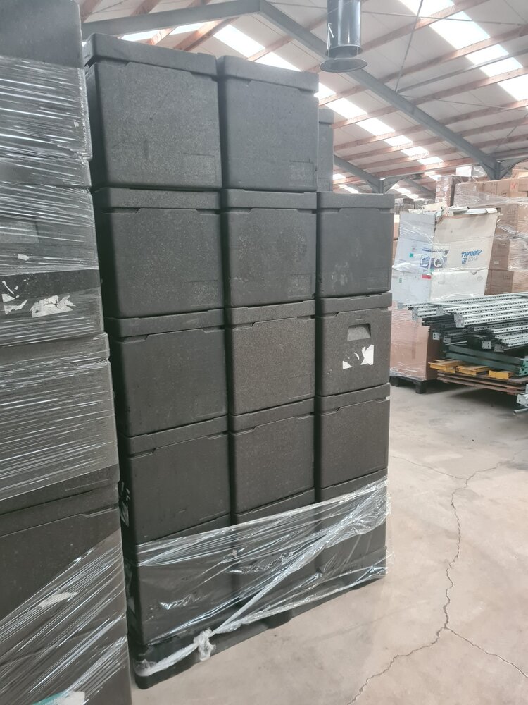 Thermobox 38.5x37xH39 cm zwart, gebruikt