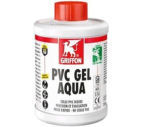 Griffon PVC-lijm, druk/Evac. Gel Griffon pot 1L met kwast
