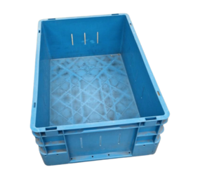 Silverline Stapelbak, 600x400x220 mm, euronorm, blauw kunststof, gebruikt