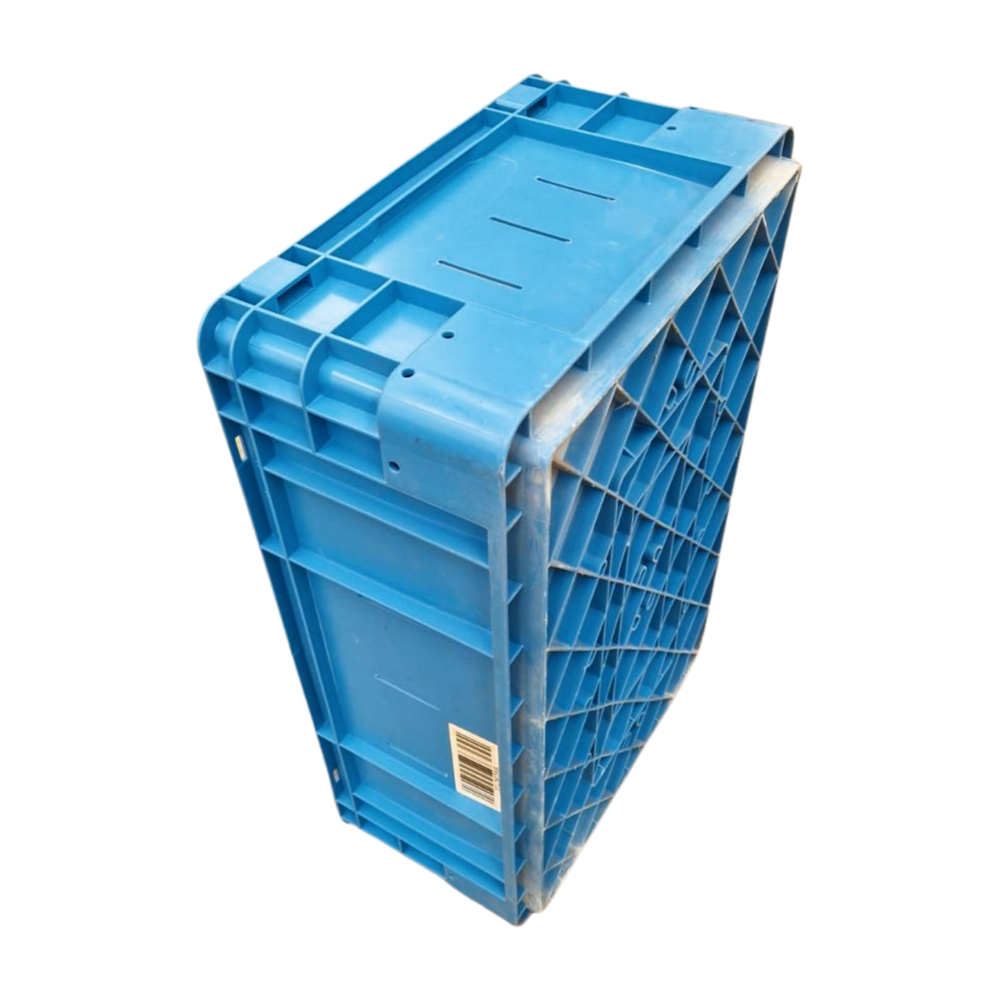 Silverline Stapelbak, 600x400x220 mm, euronorm, blauw kunststof, gebruikt