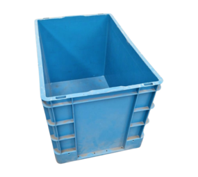 Silverline Stapelbak 600x400x400 blauw, gesloten bodem/wanden, gebruikt