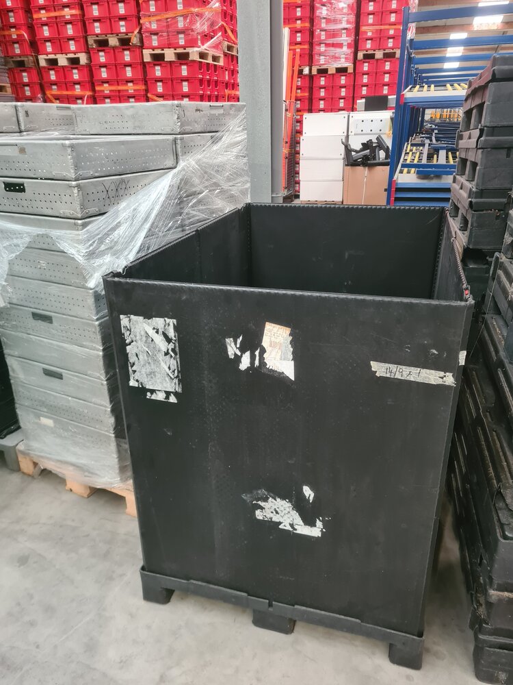 KIGA Palletbox opvouwbaar l140 x b100 x h126 cm, gebruikt