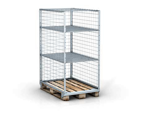 Wanzl Pallet box 1200x800xH1700 met 2 legborden (3 niveaus), als nieuw Wanzl Pallet box 1200x800xH1700 met 2 legborden (3 niveaus), als nieuw