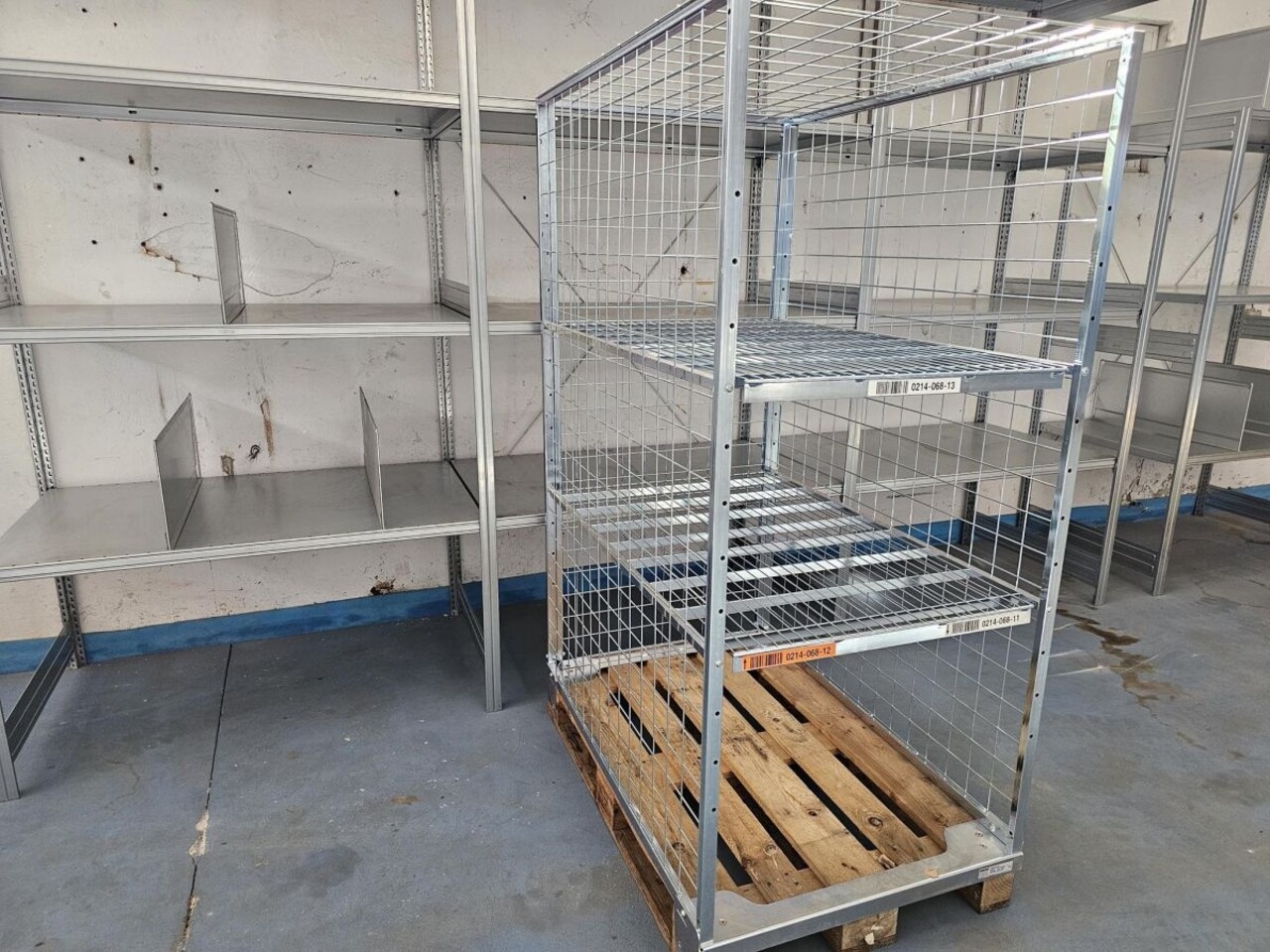 Wanzl Pallet box 1200x800xH1700 met 2 legborden (3 niveaus), als nieuw