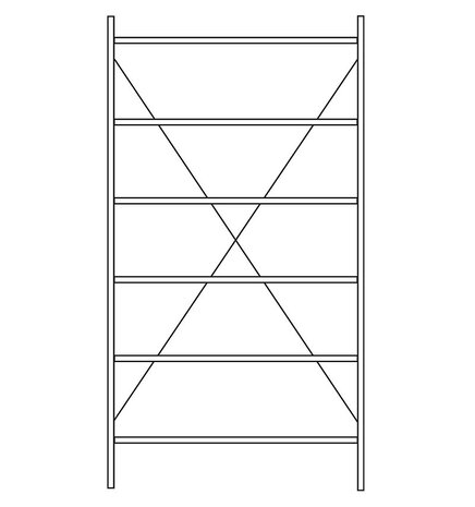 SSI Schäfer SSI Schafer R3000 Legbordstelling 2011x1300x500, 5 legborden, zijwand, gebruikt SSI Schäfer SSI Schafer R3000 Legbordstelling 2011x1300x500, 5 legborden, zijwand, gebruikt