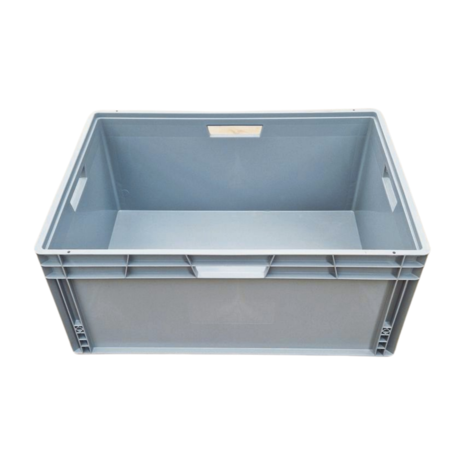 Emtrade (Nieuw) Stapelbak, 800x600x340 mm, euronorm, grijs kunststof, nieuw