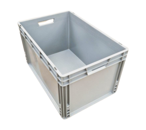 Emtrade Kunststof Bak Euronorm, 600x400x340 mm grijs, Nieuw