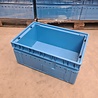 Stapelbak 600x400x280 extra verstevigd, euronorm blauw, gebruikt Stapelbak 600x400x280 extra verstevigd, euronorm blauw, gebruikt