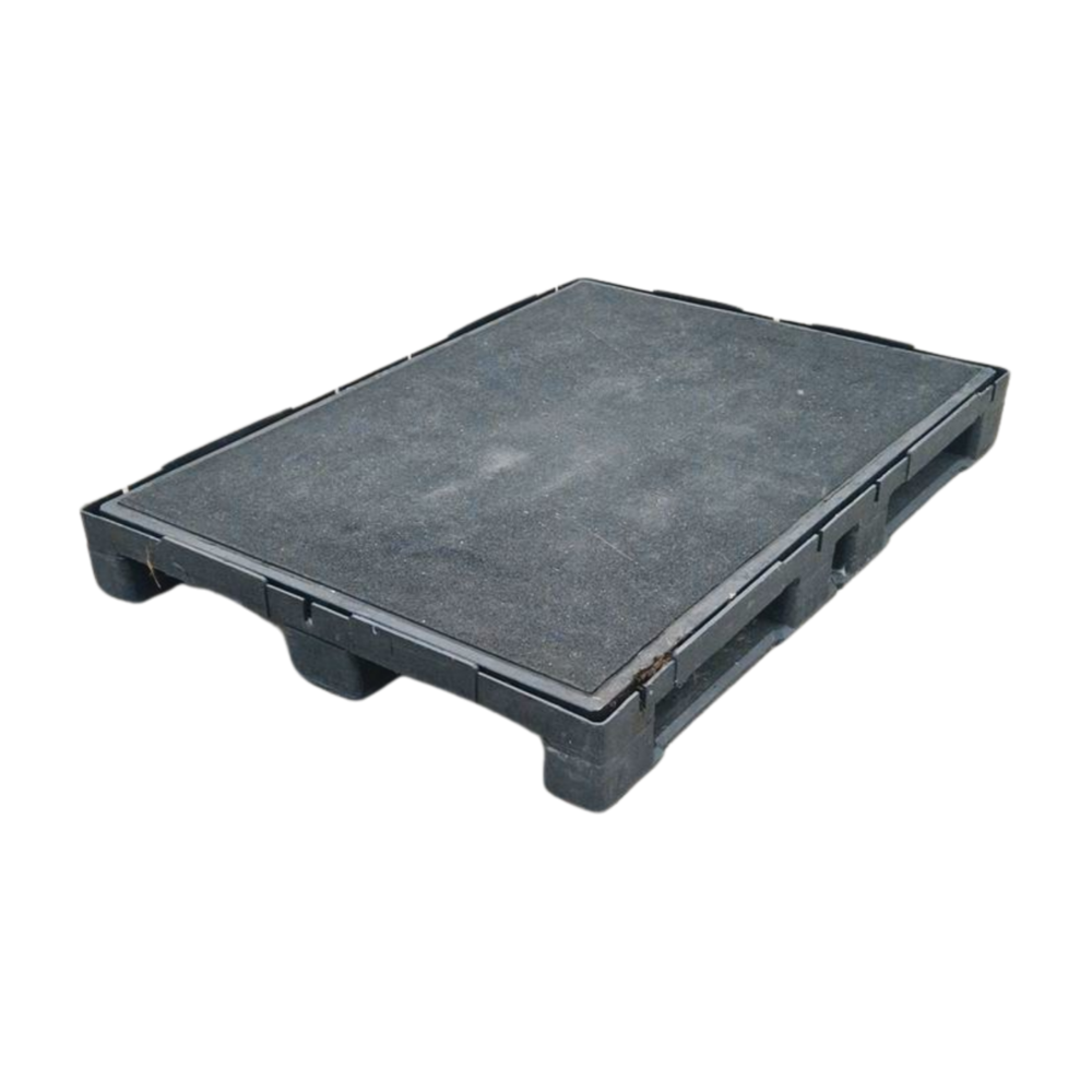 KIGA Industriële pallet 1000x1400x150 mm met permanente antislip mat, gebruikt per stuk