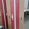Emtrade (Nieuw) Lockerkast 2 deurs 2 delig met hangslot sluiting, rood-wit, nieuw