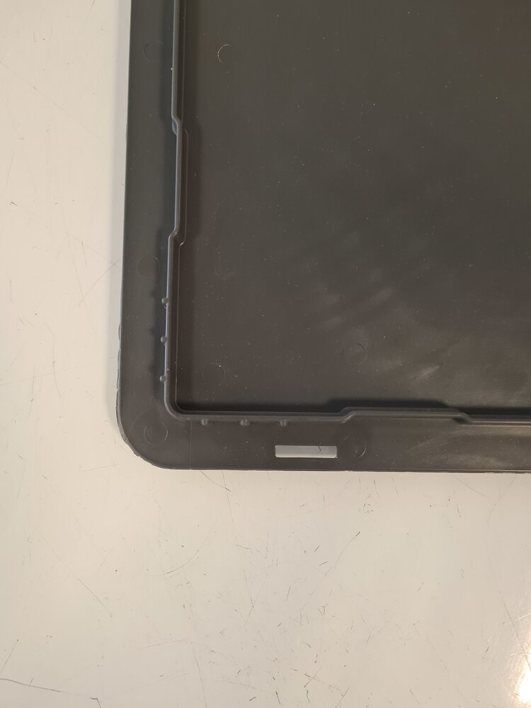 Emtrade Oplegdeksel 60x40, donkergrijs, PP, gebruikt Emtrade Oplegdeksel 60x40, donkergrijs, PP, gebruikt